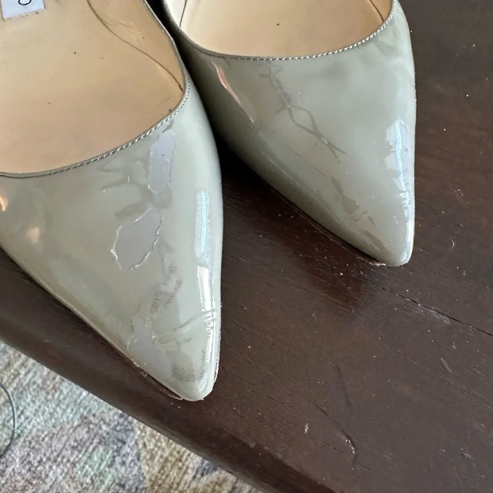**** Jimmy Choo Size 39 Patent Leather Flats - Picture 7 of 11